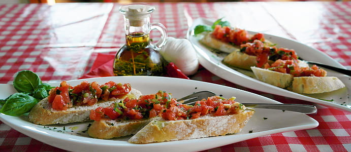 cooked dish on white ceramic plates thumbnail