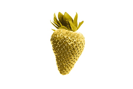 close up photography of green strawberry with white background thumbnail