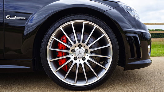 silver Mercedes-Benz OEM automotive wheel and tire thumbnail