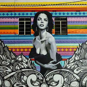 pop art mural painting of woman thumbnail