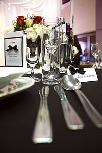 silver spoon and knives on table thumbnail