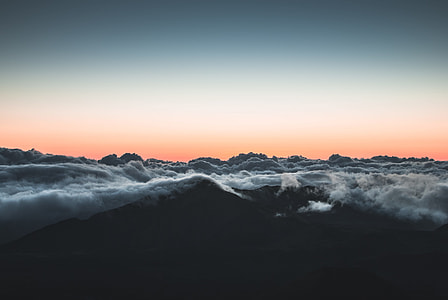 sea of clouds during sunset thumbnail