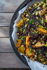 brown granite bowl with salad thumbnail