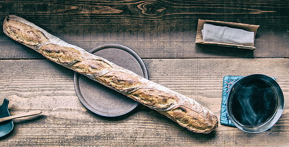 baguette bread on table thumbnail
