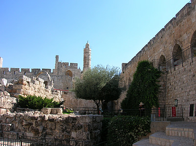 Tower of David from afar in Jerusalem, Israel thumbnail