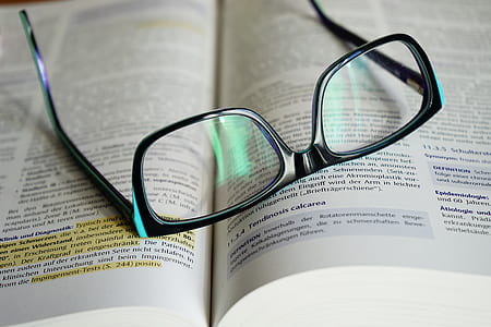 eyeglasses with black frames thumbnail