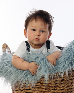 baby sitting in basket thumbnail