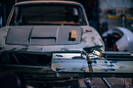 close-up photography of gray car thumbnail