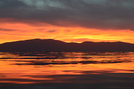 sunset scenery over the mountains thumbnail