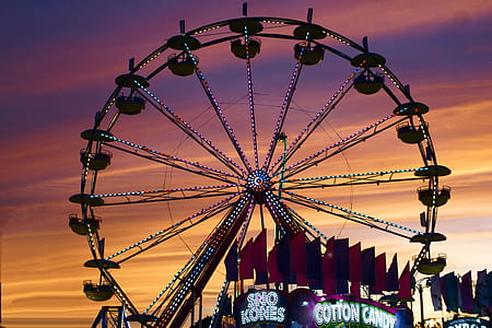 Ferris wheel during golden hour thumbnail