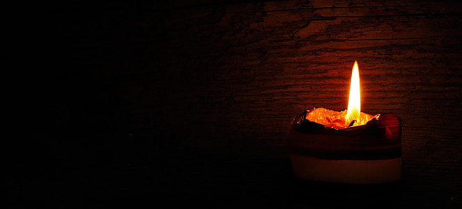 lighted brown candle thumbnail