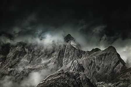 grayscale photo of rock formation thumbnail