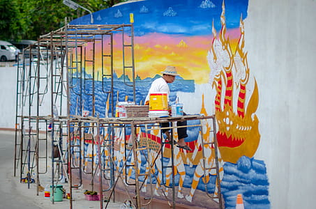 Colourful wall paintings with Artist thumbnail