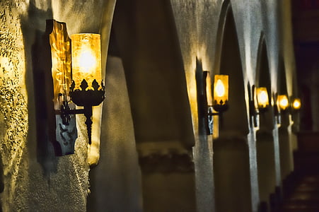 lighted wall lights on wall thumbnail