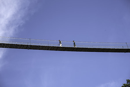 People on the Suspension Bridge at Eagle Canyon, Ontario thumbnail