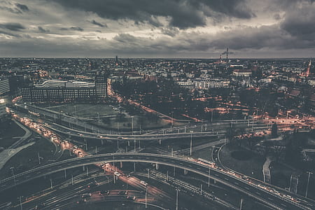 top view of city during night thumbnail