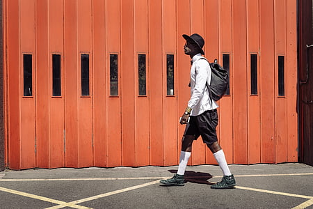 man walking in street thumbnail