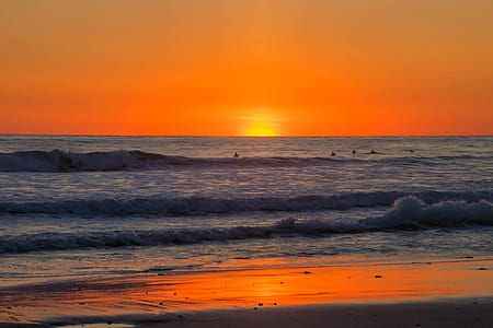White Shoreline during Golden Hour thumbnail
