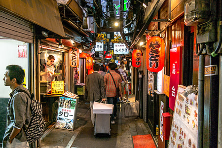 man in gray jacket holding luggage while walking thumbnail
