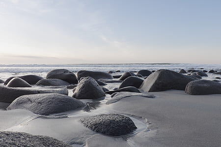 grayscale photography of stone formation thumbnail