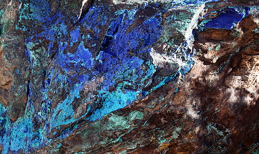 blue, brown, and white abstract artwork thumbnail