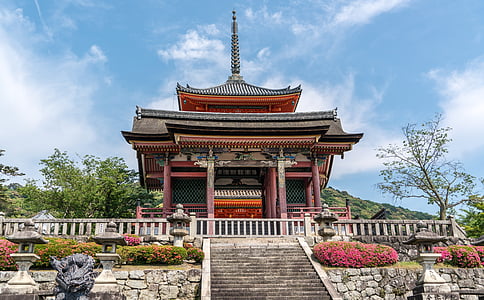 red and black pagoda temple at daytime thumbnail