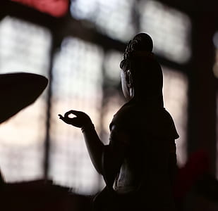 selective focus photography of Oriental deity statuette thumbnail