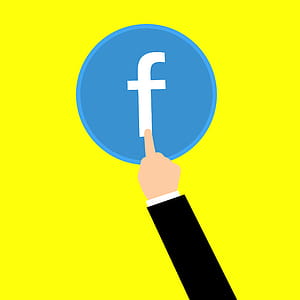 Illustration of signing up with Facebook. thumbnail
