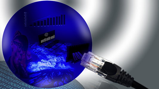 ethernet cable near round blue appliance thumbnail