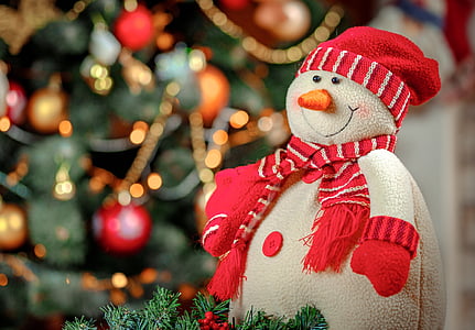 shallow focus photography of snowman figurine thumbnail