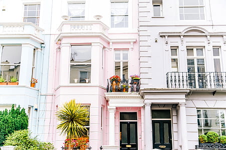 Architectural Photography of White and Pink High-rise Building thumbnail