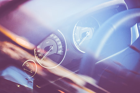 Speed-O-Meter in a Car Through Window thumbnail