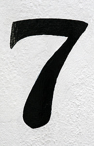 Black Brushed number 7 thumbnail