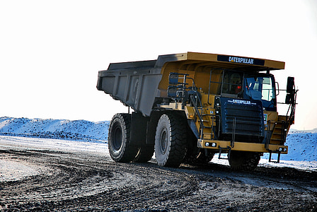 yellow and black dump truck thumbnail