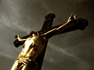 low angle photography of Jesus on the cross thumbnail