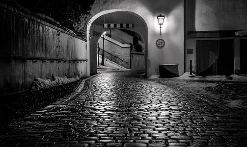 grayscale photo of street thumbnail