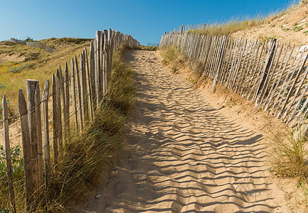 brown sand and brown wooden fence thumbnail