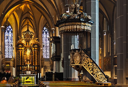 brown and black church interior during daytimne thumbnail
