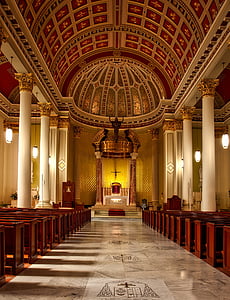 interior view of church with lights turned on thumbnail