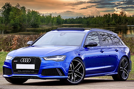 Photography of Blue Wagon Audi thumbnail