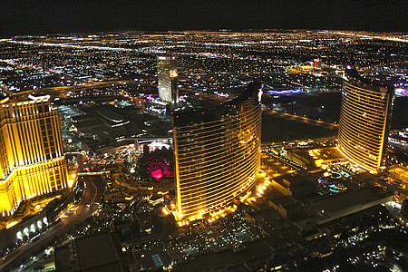 aerial view of city during night time thumbnail