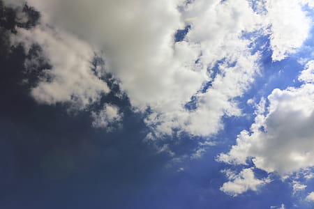Beautiful blue sky with clouds thumbnail
