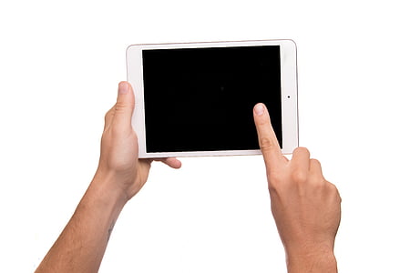 person holding white iPad thumbnail