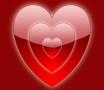 Red Heart of several layers thumbnail
