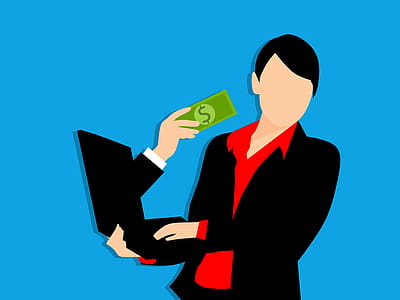 Illustration of business person making money with online business thumbnail