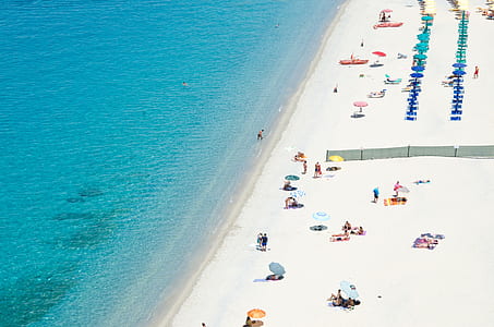 aerial photo of beach with white sand thumbnail