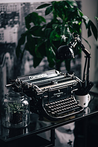Black vintage typewriter thumbnail