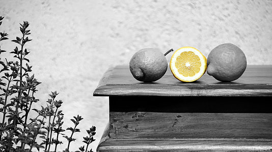 selective color photography of sliced lemon thumbnail