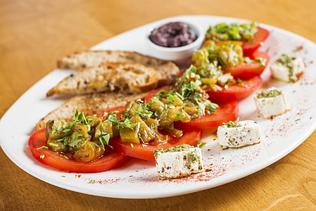 cooked food on round white ceramic plate thumbnail