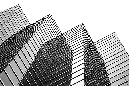 low angle photography of mirrored building thumbnail